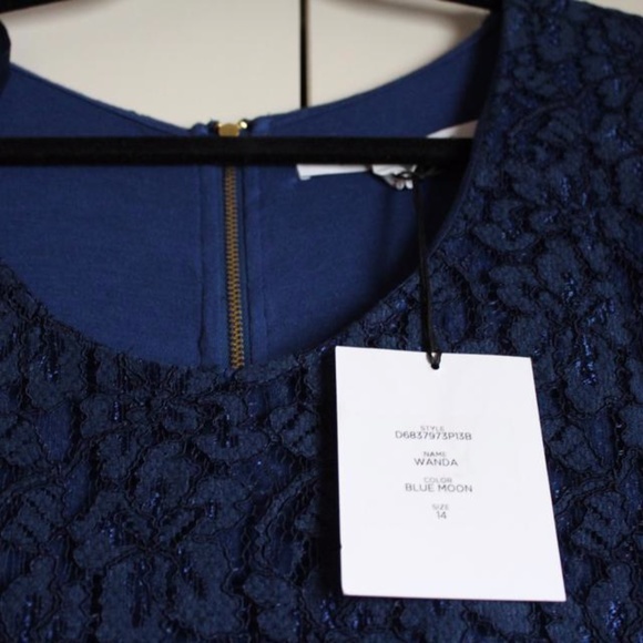 DVF Blue Lace Dress- Wanda - Picture 7 of 7